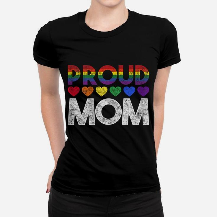 Womens Proud Mom Lgbt Women T-shirt
