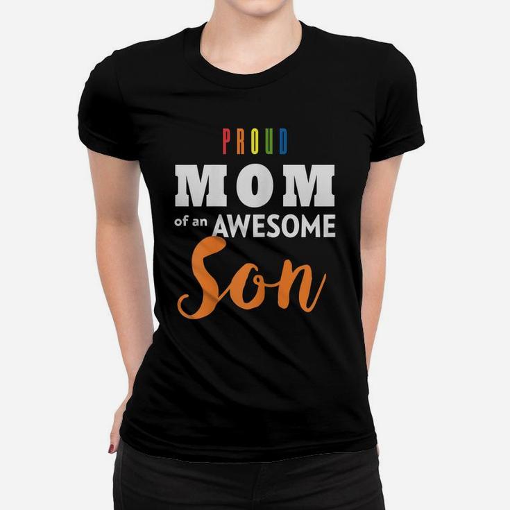 Womens Proud Mom Mothers Day Shirt, Gay Pride Lgbt Women T-shirt