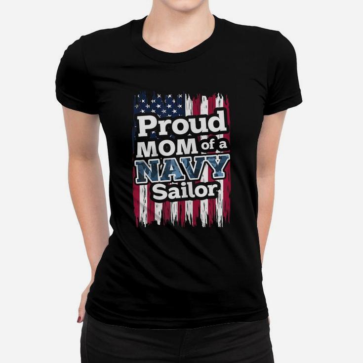 Womens Proud Mom Of A Navy Sailor Women T-shirt