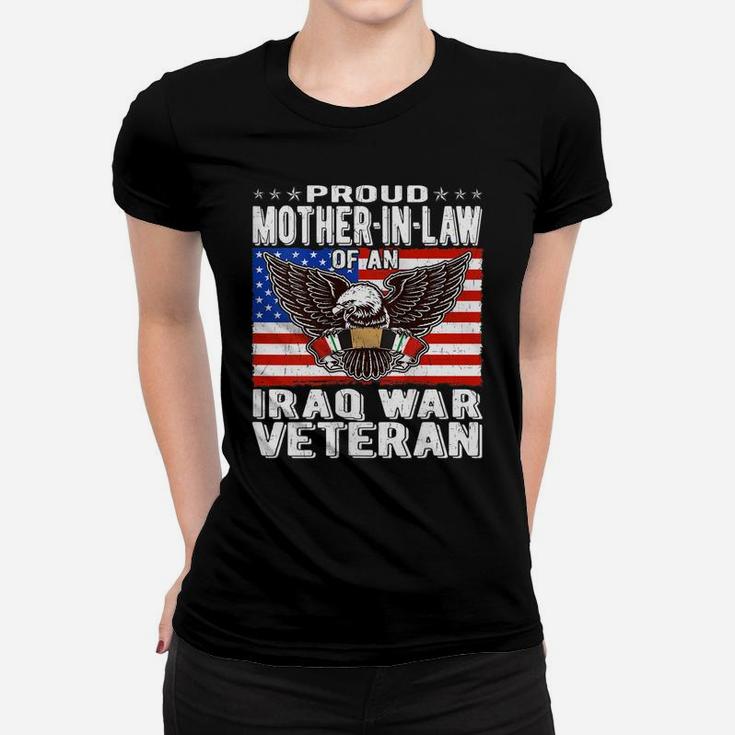 Womens Proud Mother-In-Law Of Iraq Veteran Patriotic Military Mom Women T-shirt