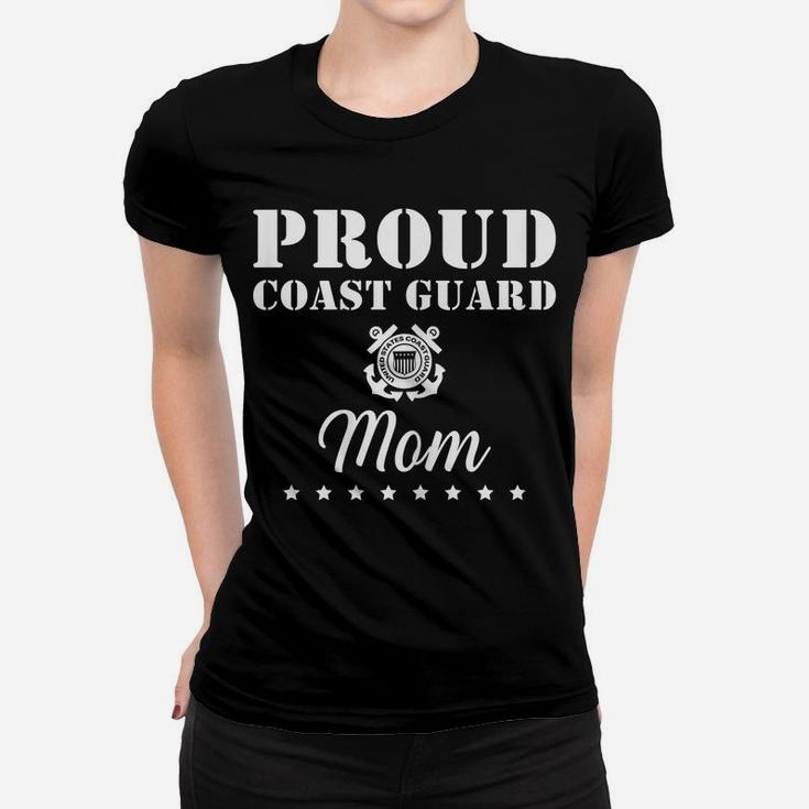 Womens Proud Us Coast Guard Mom Us Military Family 4Th Of July Gift Women T-shirt