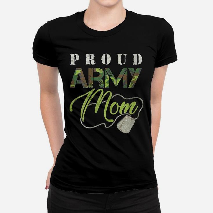 Womens US Military Proud Army Mom Soldier Veteran Mama's Day Women T-shirt