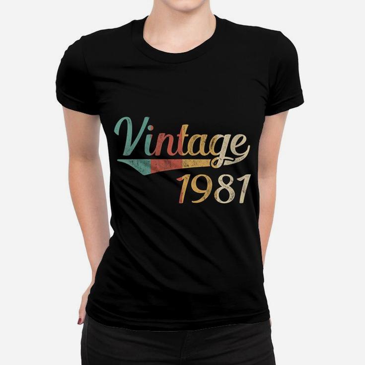 Womens Vintage 1981 39Th Birthday Made In 1981 Women T-shirt