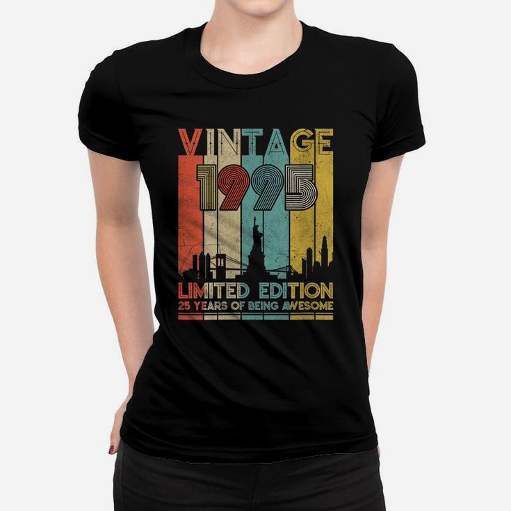 Womens Vintage Made In 1995 Shirt - 25Th Birthday 25 Years Old Gift Women T-shirt