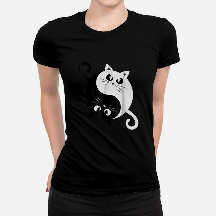 Yin And Yang Cats Funny Cute Kittens Women T-shirt