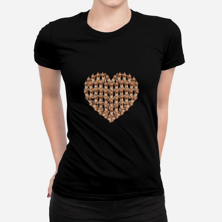 Yorkie Valentine  Simple Design Women T-shirt