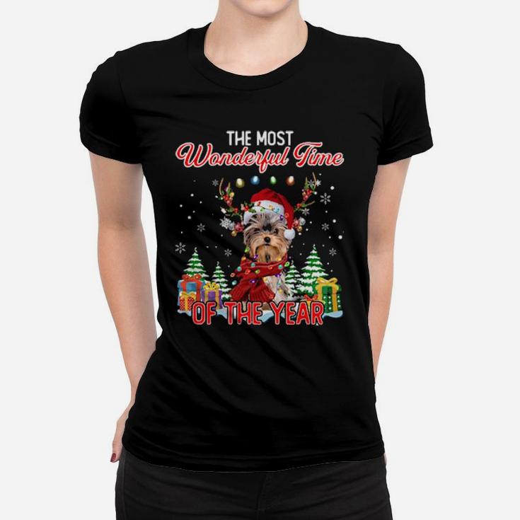 Yorkshire Terrier The Most Wonderful Time Of The Year Women T-shirt