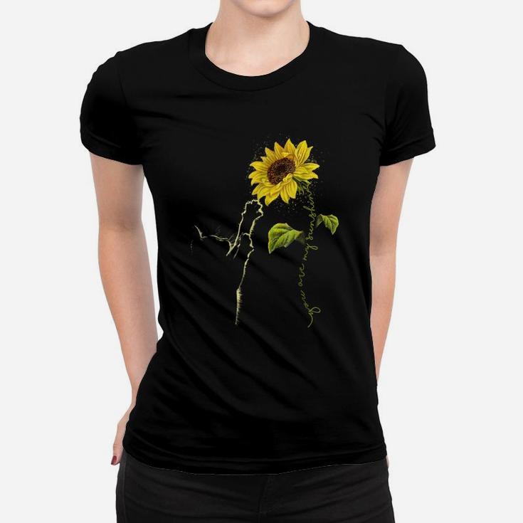 You Are My Sunshine Sunflower Cat Style Tee Shirt Women T-shirt