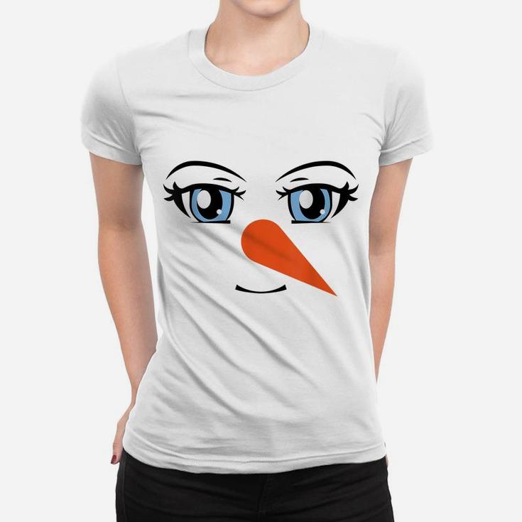Anime Cute Snowman Girl Funny Christmas Costume Women T-shirt