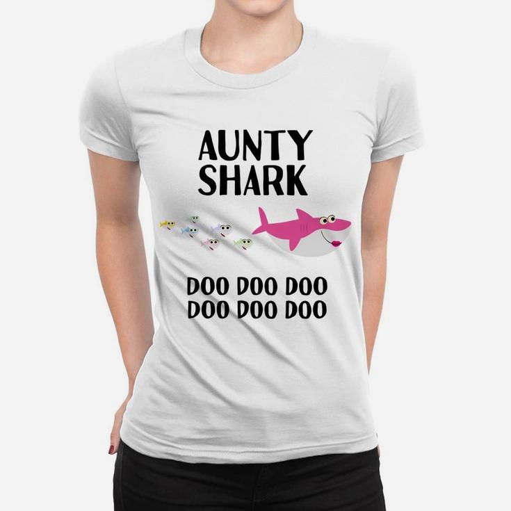 Aunty Shark Doo Doo Women Mother's Day Aunt Auntie Christmas Women T-shirt