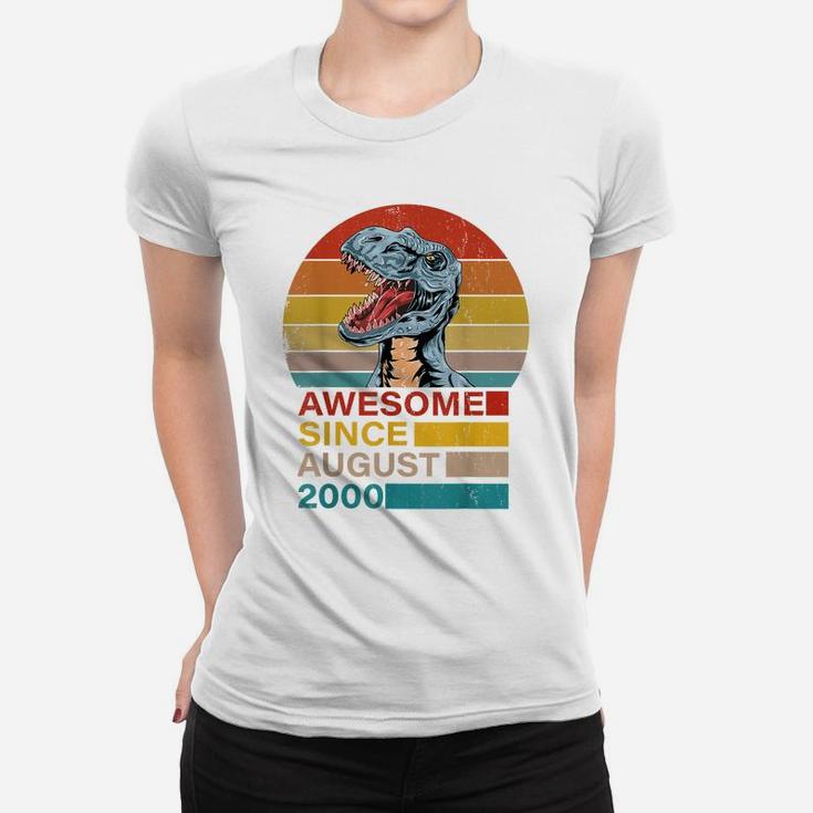 Awesome Since August 2000 Dinosaur 21 Year Old Birthday Women T-shirt