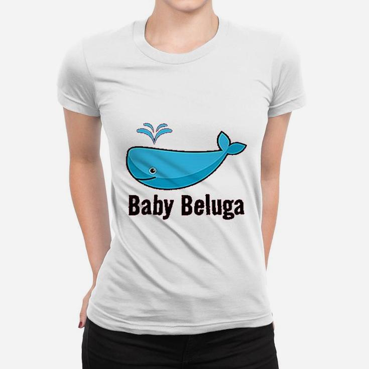 Baby Beluga Blue1 Whale Ocean Sea Life Women T-shirt