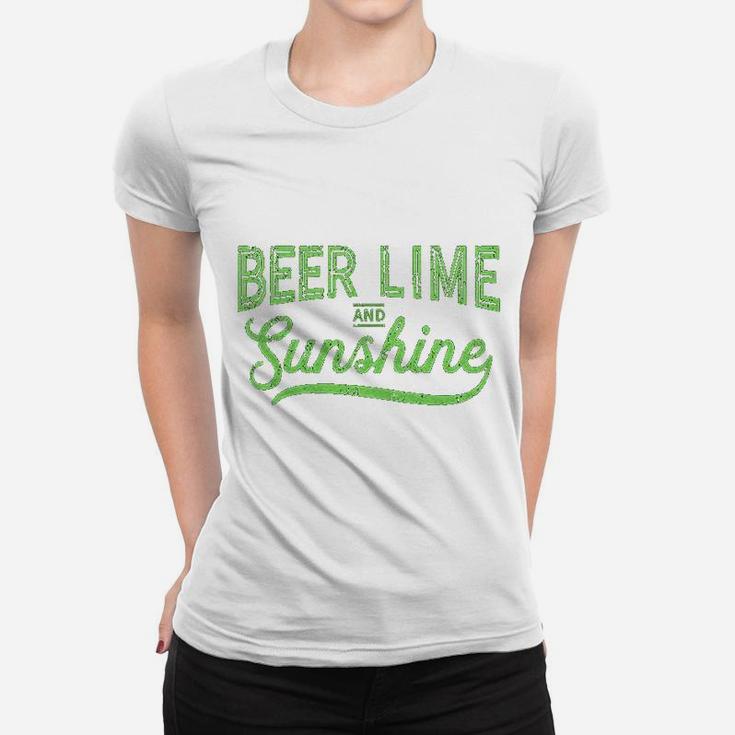 Beer Lime And Sunshin Tshirt Funny Cinco De Mayo Summer Bbq Women T-shirt