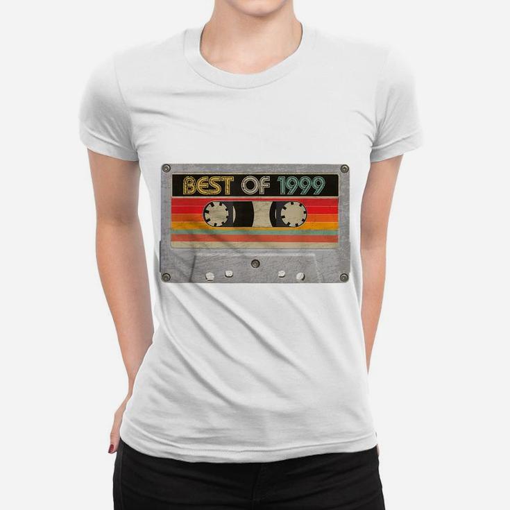 Best Of 1999 21St Birthday Gifts Cassette Tape Vintage Women T-shirt