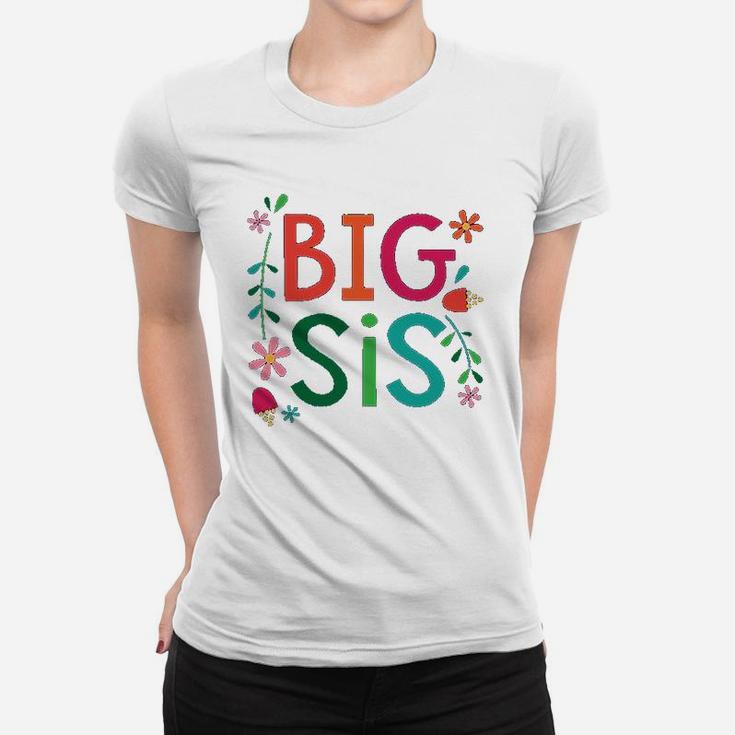 Big Sis Girls Cute Sister Announcement Gift Women T-shirt