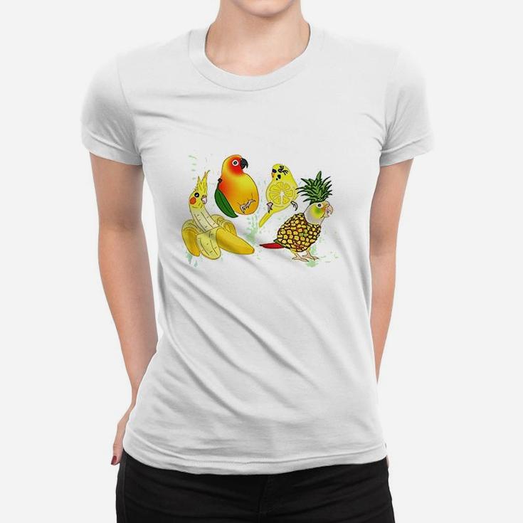 Birb Fruit Doodles Women T-shirt