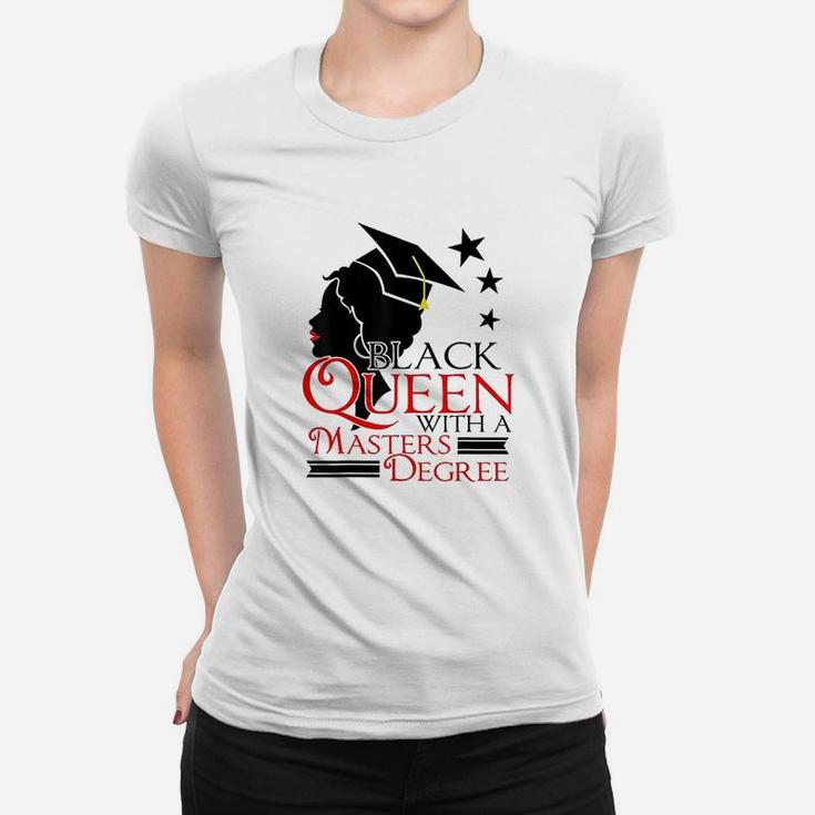 Black Queen Masters Degree Graduation Social Work Women T-shirt