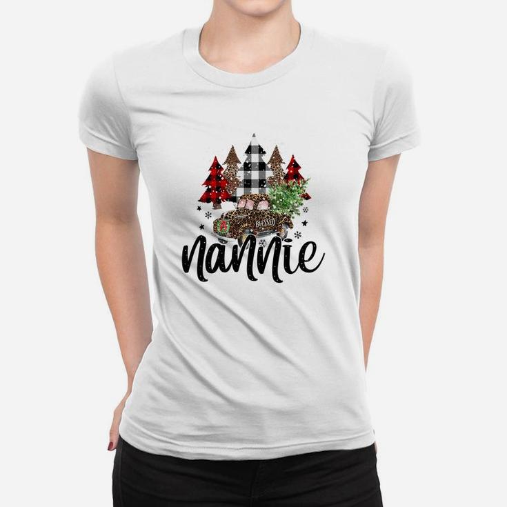 Blessed Nannie Christmas Truck - Grandma Gift Sweatshirt Women T-shirt