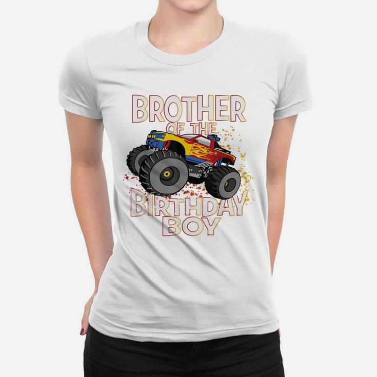 Brother Of The Birthday Boy Monster Truck Boys Party Women T-shirt