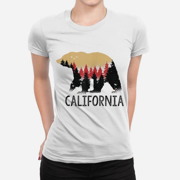 California Grizzly Bear Flag Nature Outdoor Souvenir Gift Women T-shirt