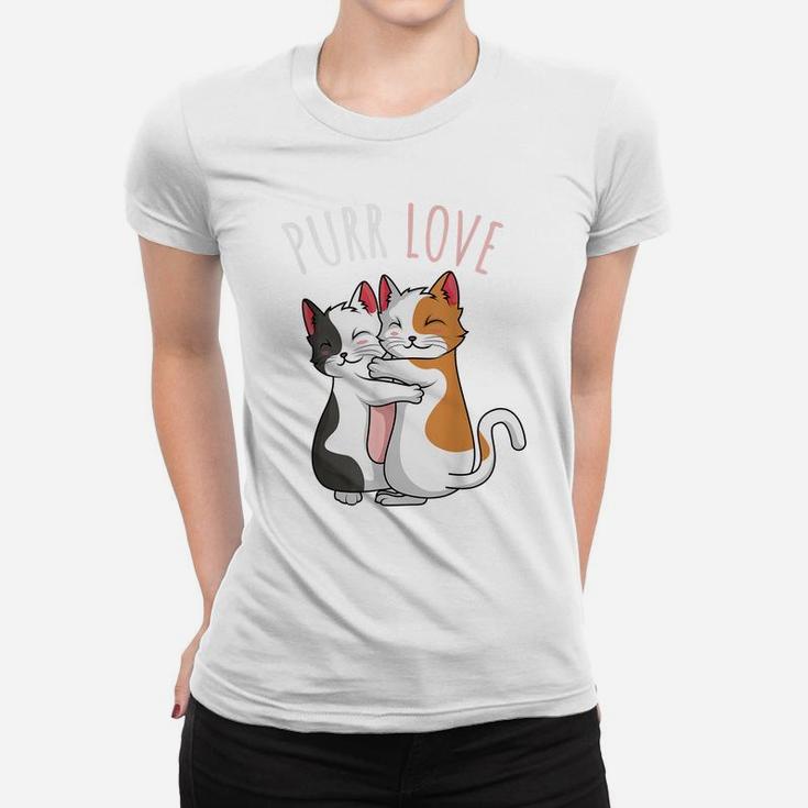 Cat Purr Love Cat Lovers Kitty Owner Girls Kids Women Women T-shirt