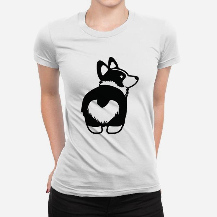 Corgi But Wall Animal Cute Dog Puppy Heart Love Rescue Women T-shirt