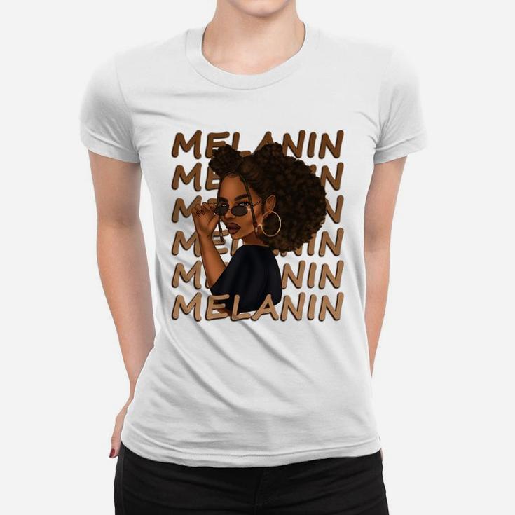 Cute Melanin Afro Natural Hair Queen Black Girl Magic Gift Women T-shirt