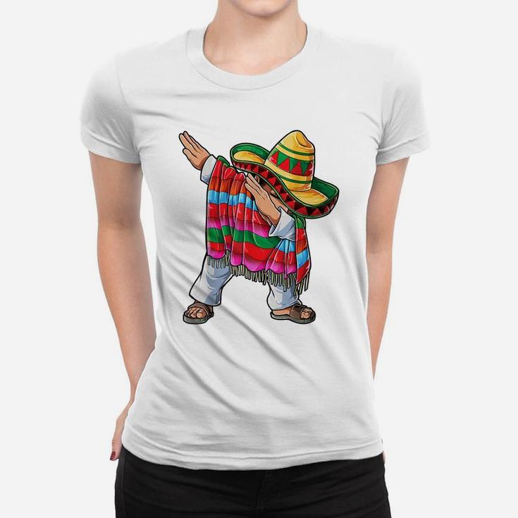 Dabbing Mexican Poncho Cinco De Mayo Men Sombrero Funny Dab Women T-shirt