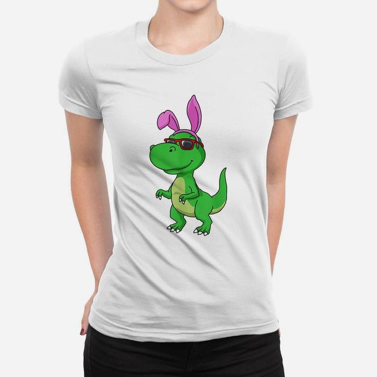 Easter Shirt T Rex Dinosaur Egg Hunting Easter Bunny Women T-shirt