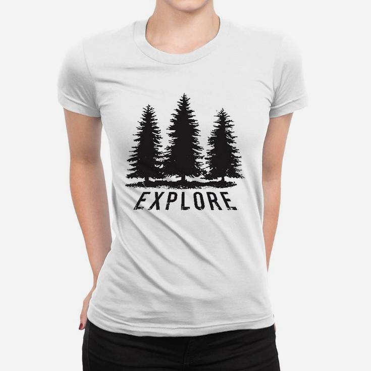 Explore Pine Trees Outdoor Adventure Cool Women T-shirt