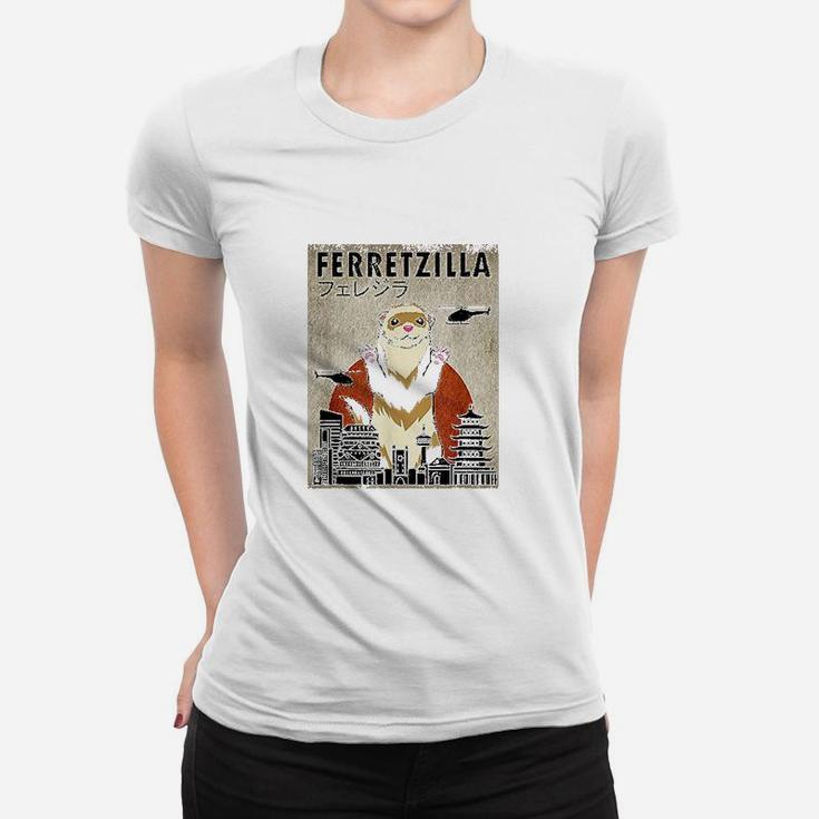 Ferretzilla Vintage Funny Ferret Women T-shirt