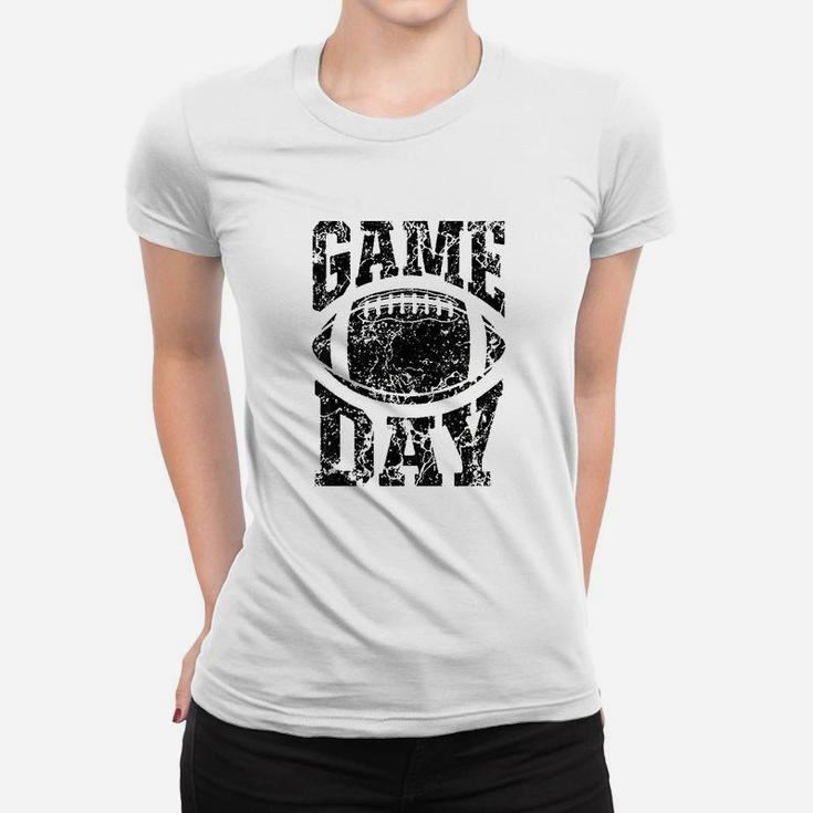 Football Game Day Funny Team Sports Gifts Men Women Vintage Women T-shirt