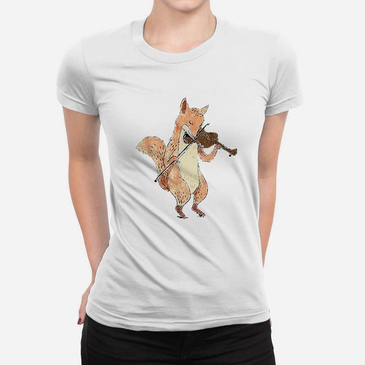 Fox Playing Violin Women T-shirt