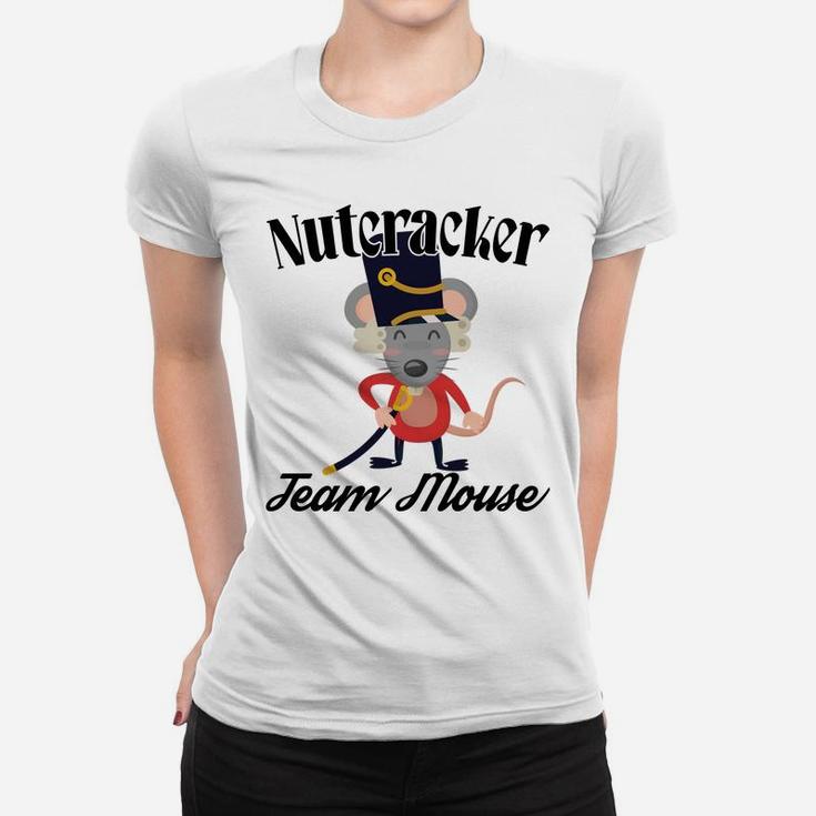 Funny Nutcracker Soldier Toy Christmas Dance Team Mouse Women T-shirt