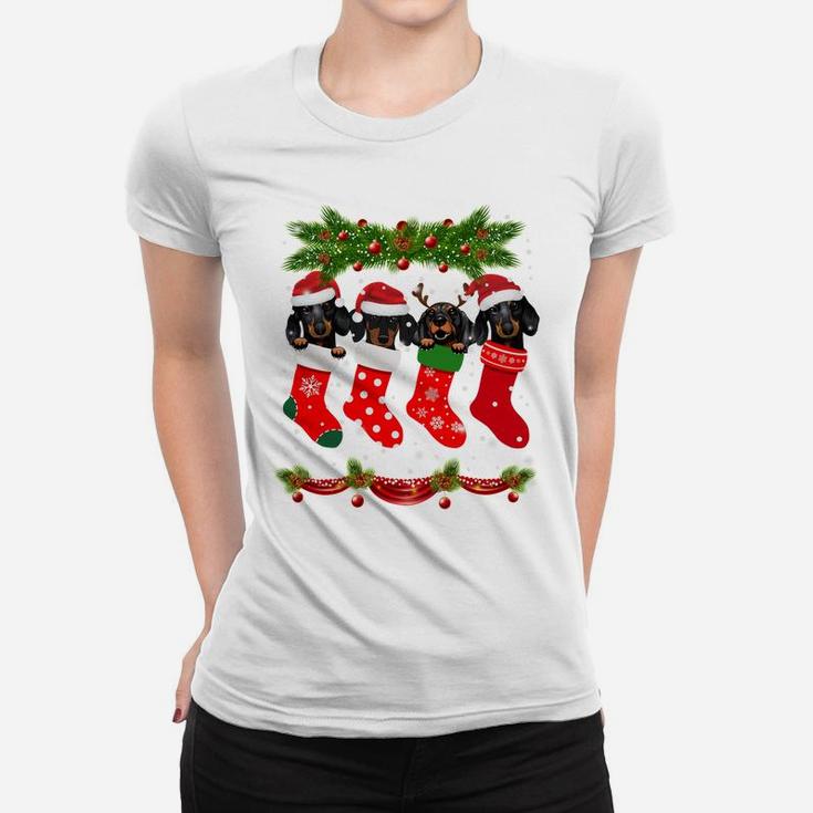 Funny Pug In Socks Christmas Dog Lovers Xmas Sweater Gifts Sweatshirt Women T-shirt
