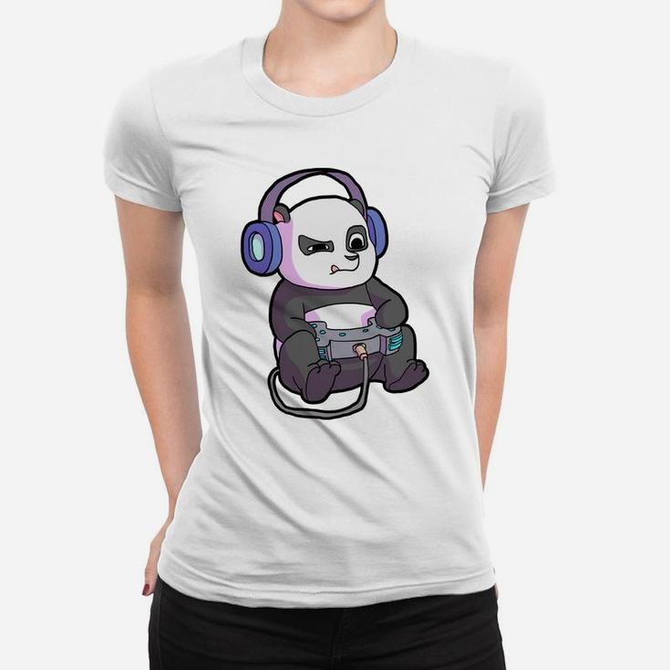 Gamer Shirt For Boys Gaming Gift Teen Girl Funny Panda Shirt Women T-shirt