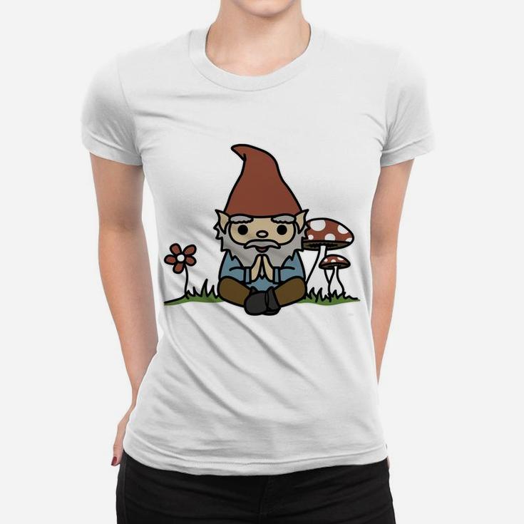Gnomaste Meditating Gnome Cute Funny Yoga Sweatshirt Women T-shirt