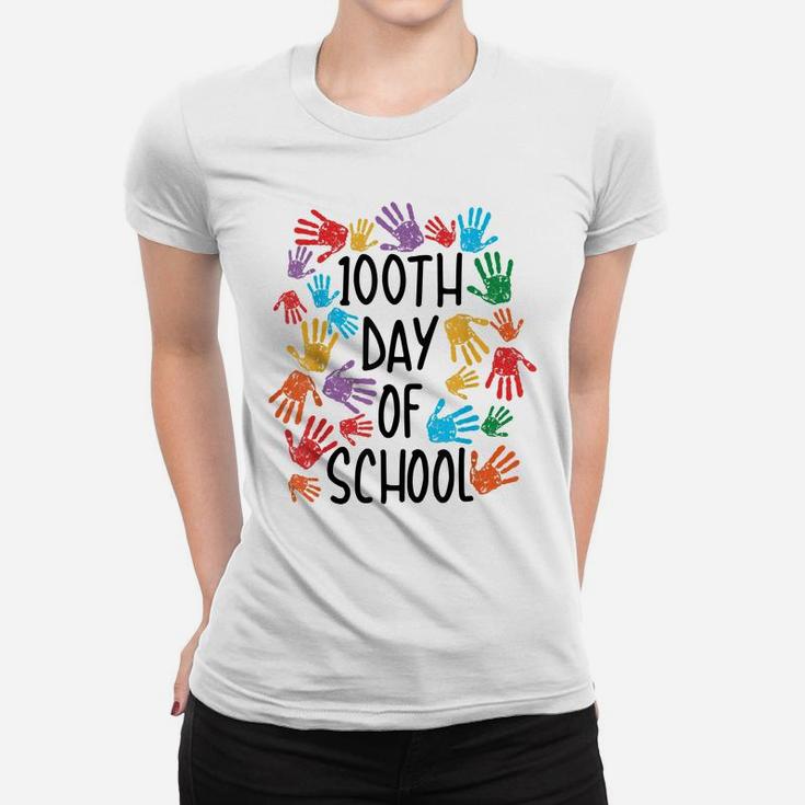 Happy 100Th Day Of School Shirt | Preschool Teachers Gift Women T-shirt