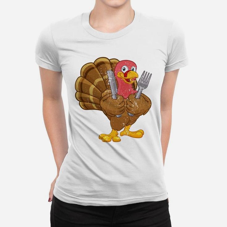 Happy Thanksgiving Day Feast Grateful Party Turkey Sweatshirt Women T-shirt