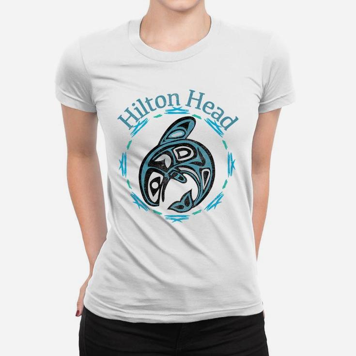 Hilton Head  Vintage Tribal Fish Gift Women T-shirt
