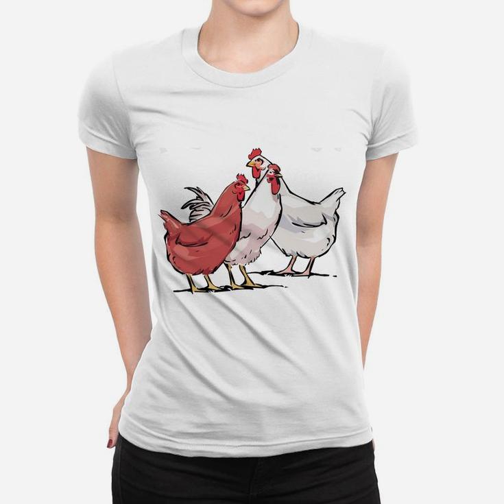 I Love My Ladies Chicken Farmer Crazy Lady Christmas Gift Sweatshirt Women T-shirt
