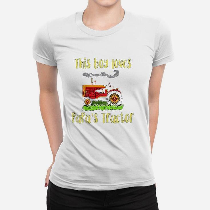 Just A Boy Who Loves Papas Tractor Women T-shirt