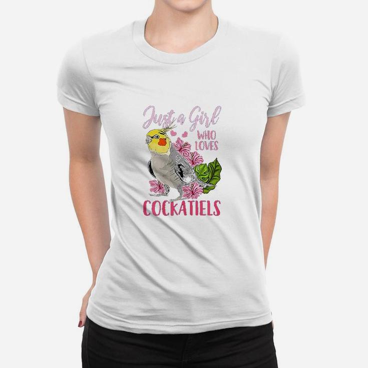 Just A Girl Who Loves Cockatiels Cute Women T-shirt