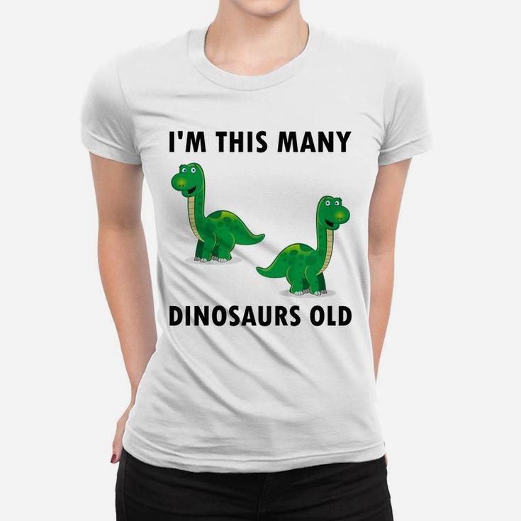 Kids 2 Years Old Boy Dinosaurs Lover 2Nd Birthday Kids Toddler Women T-shirt