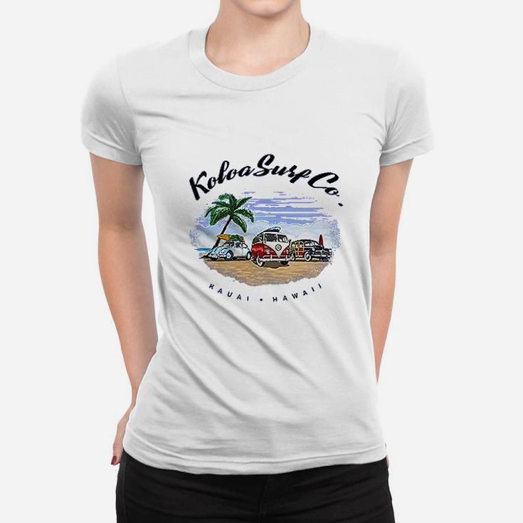 Koloa Surf Beach Cars Heavyweight Women T-shirt