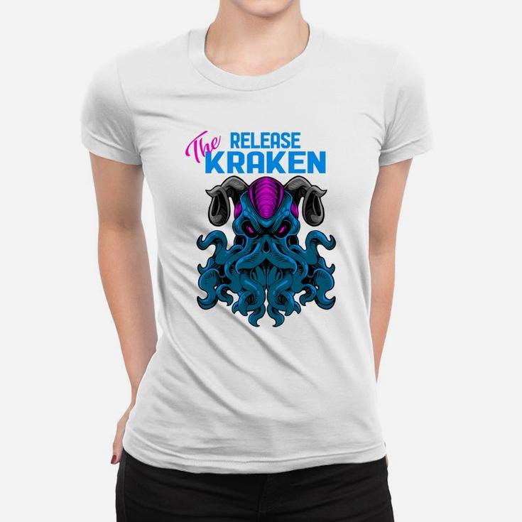 Kraken Sea Monster Vintage Release The Kraken Giant Kraken Women T-shirt
