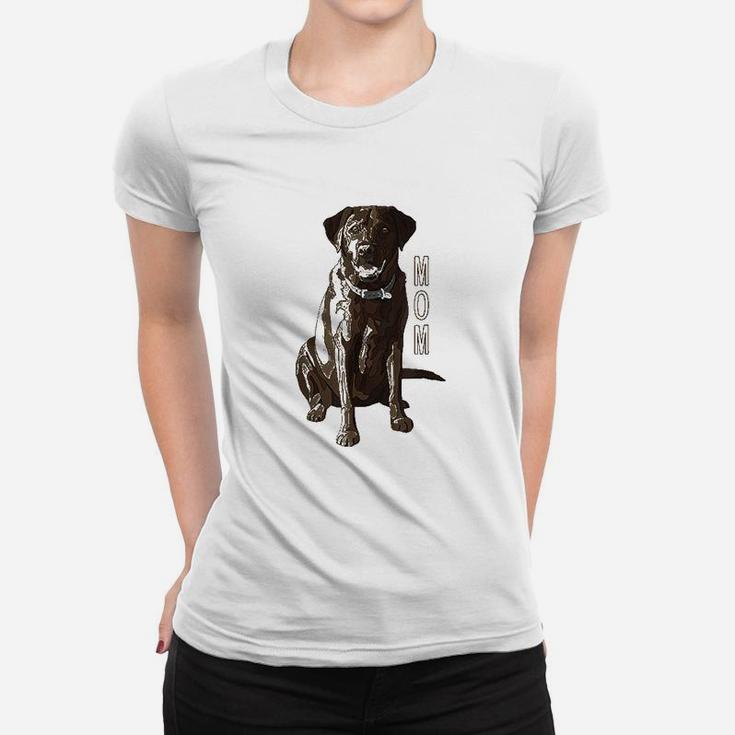 Lab Mom Chocolate Labrador Retriever Dog Lover Women T-shirt