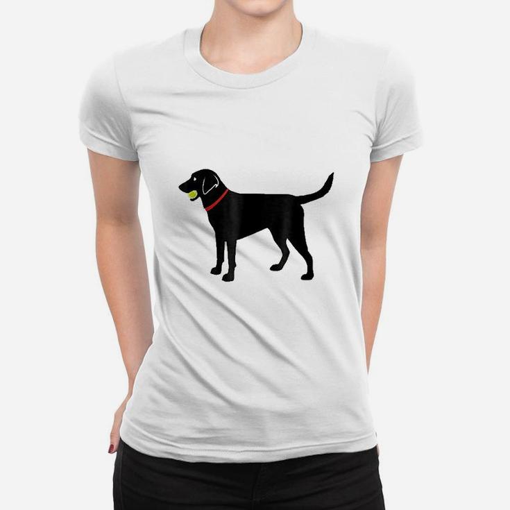 Labrador Retriever Fetch Black Lab Play Ball Women T-shirt