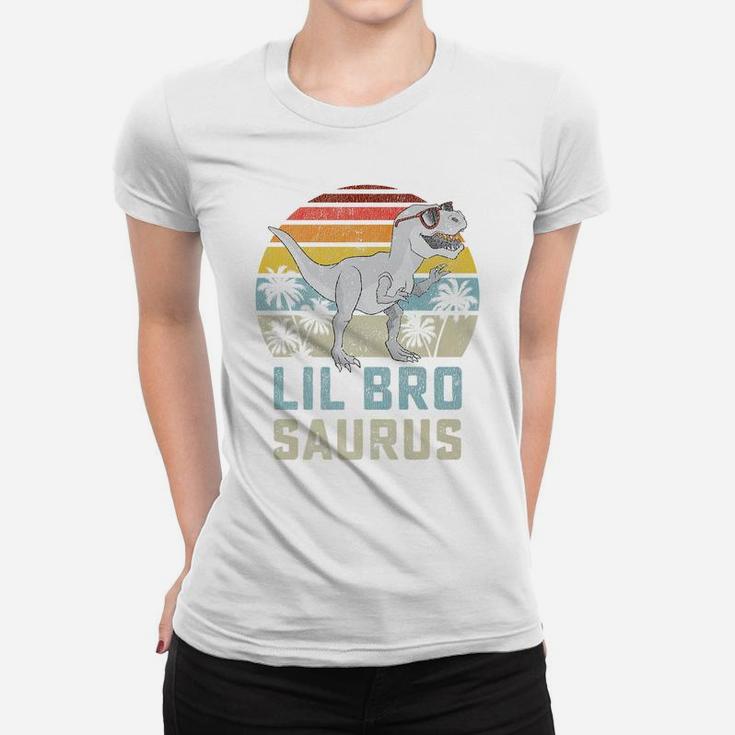 Lilbrosaurus T Rex Dinosaur Lil Bro Saurus Brother Family Women T-shirt