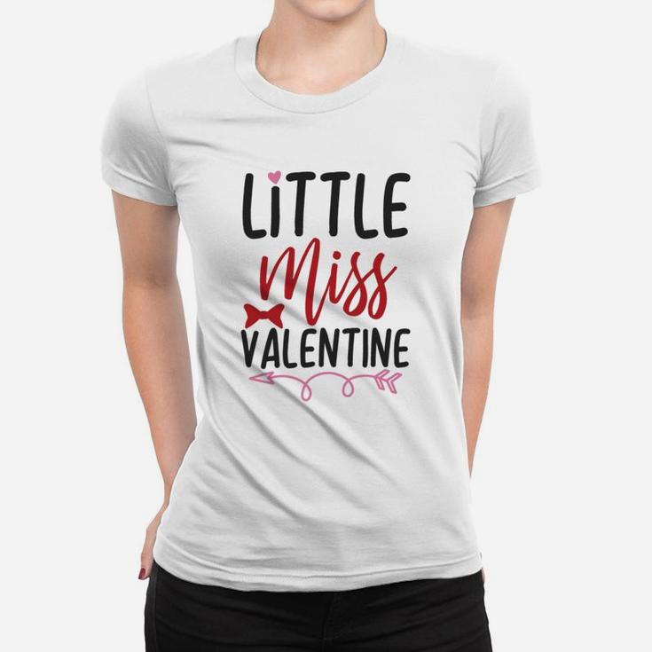 Little Miss Valentine Happy Valentines Day Women T-shirt